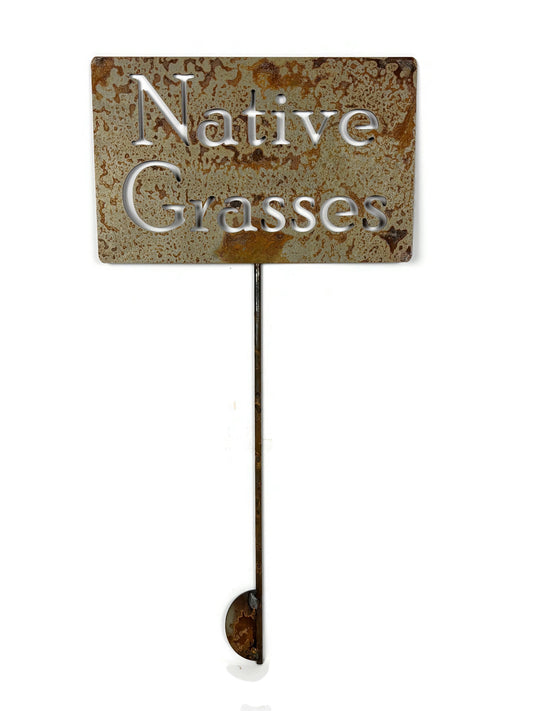 Native Grasses Metal Garden Stake 20 to 48 Inches Tall