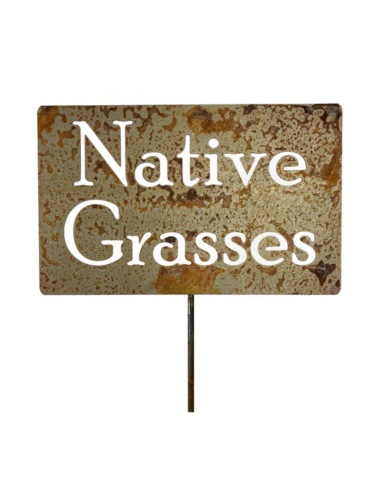 Native Grasses Metal Garden Stake 20 to 48 Inches Tall