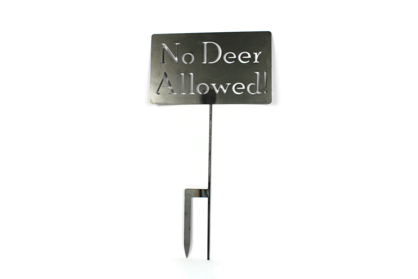 No Deer Allowed! Metal Yard Stake Sign 20 to 48 Inches Tall
