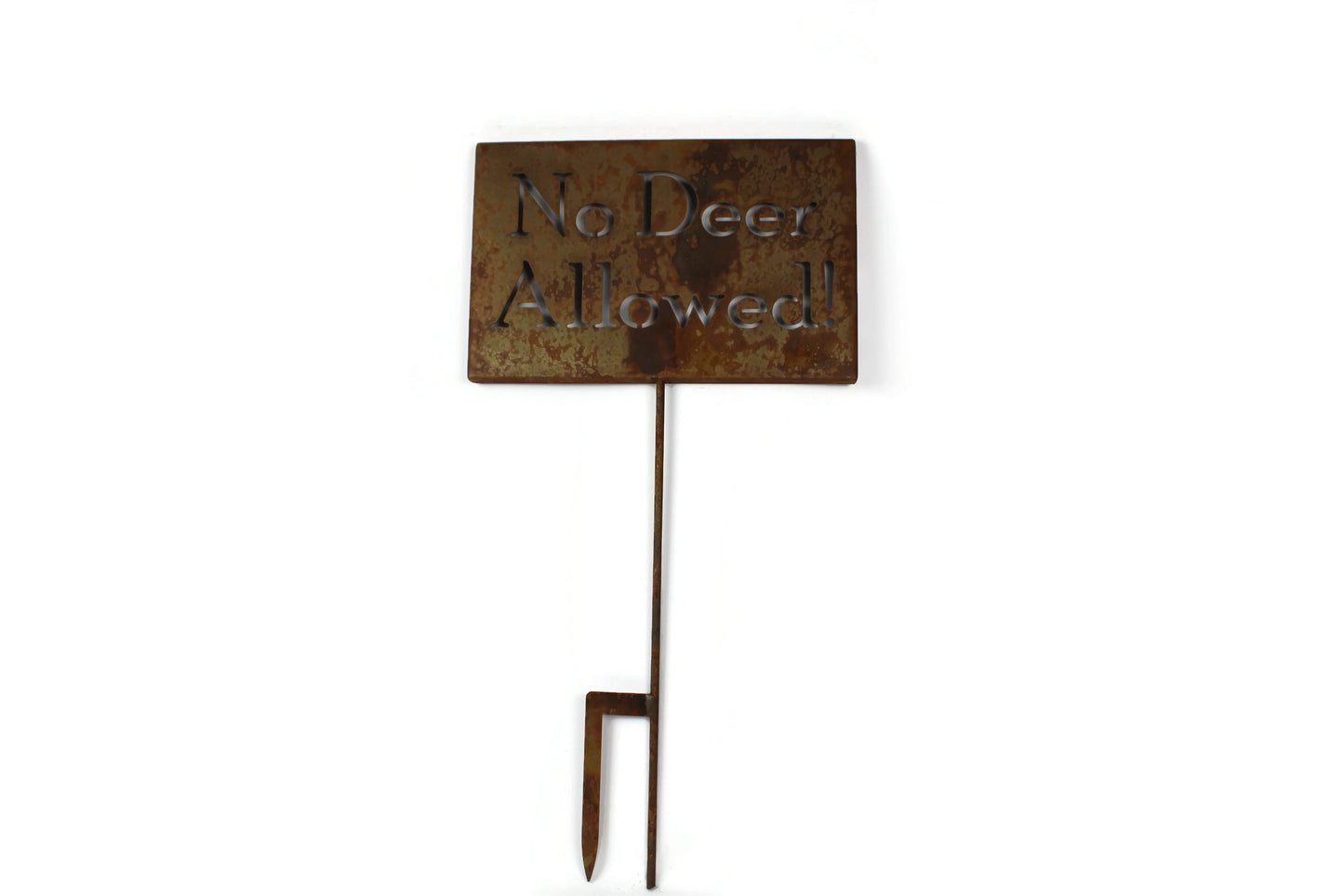 No Deer Allowed! Metal Yard Stake Sign 20 to 48 Inches Tall