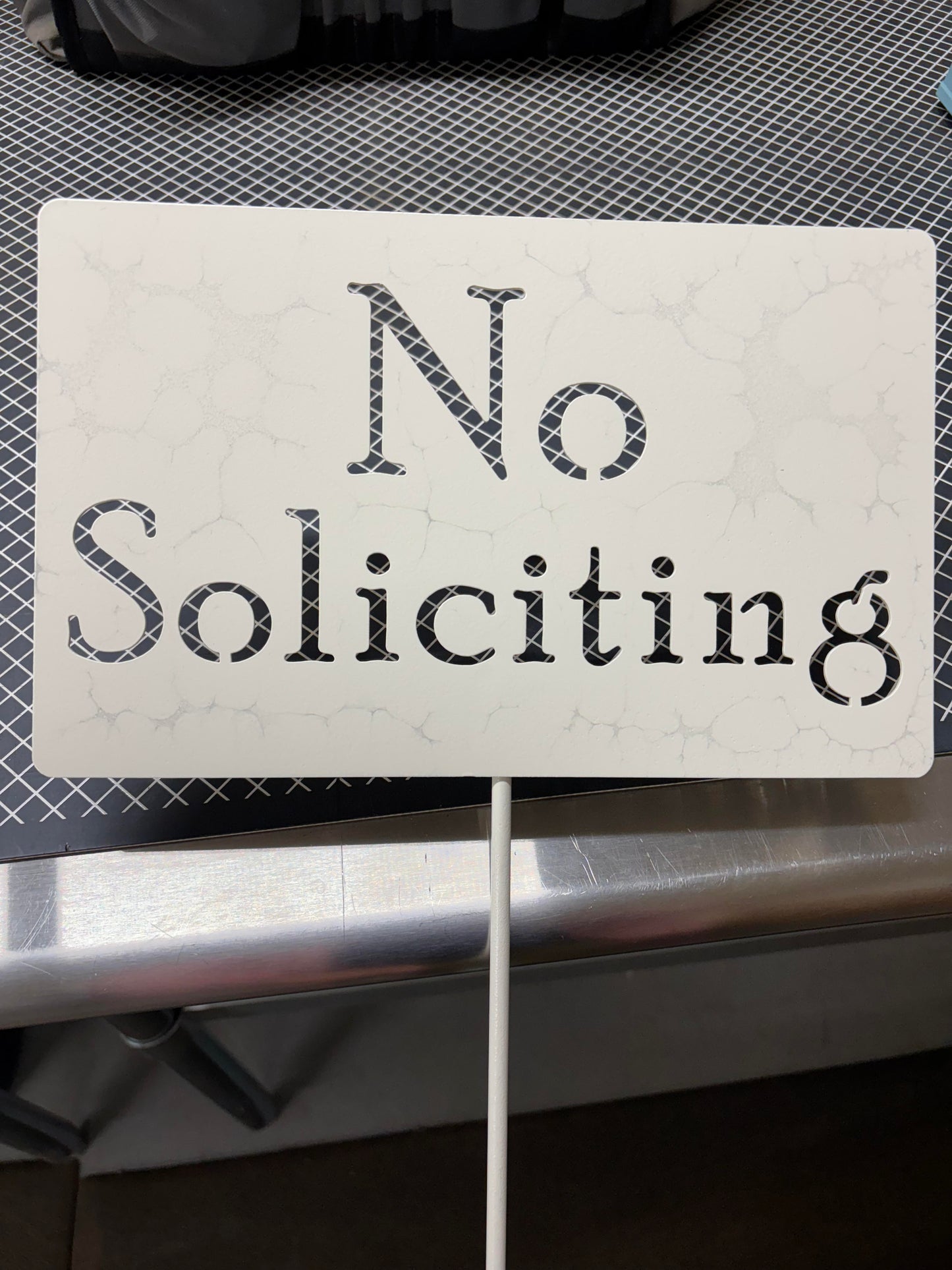 No Soliciting Metal Stake Sign 20 to 48 Inches Tall