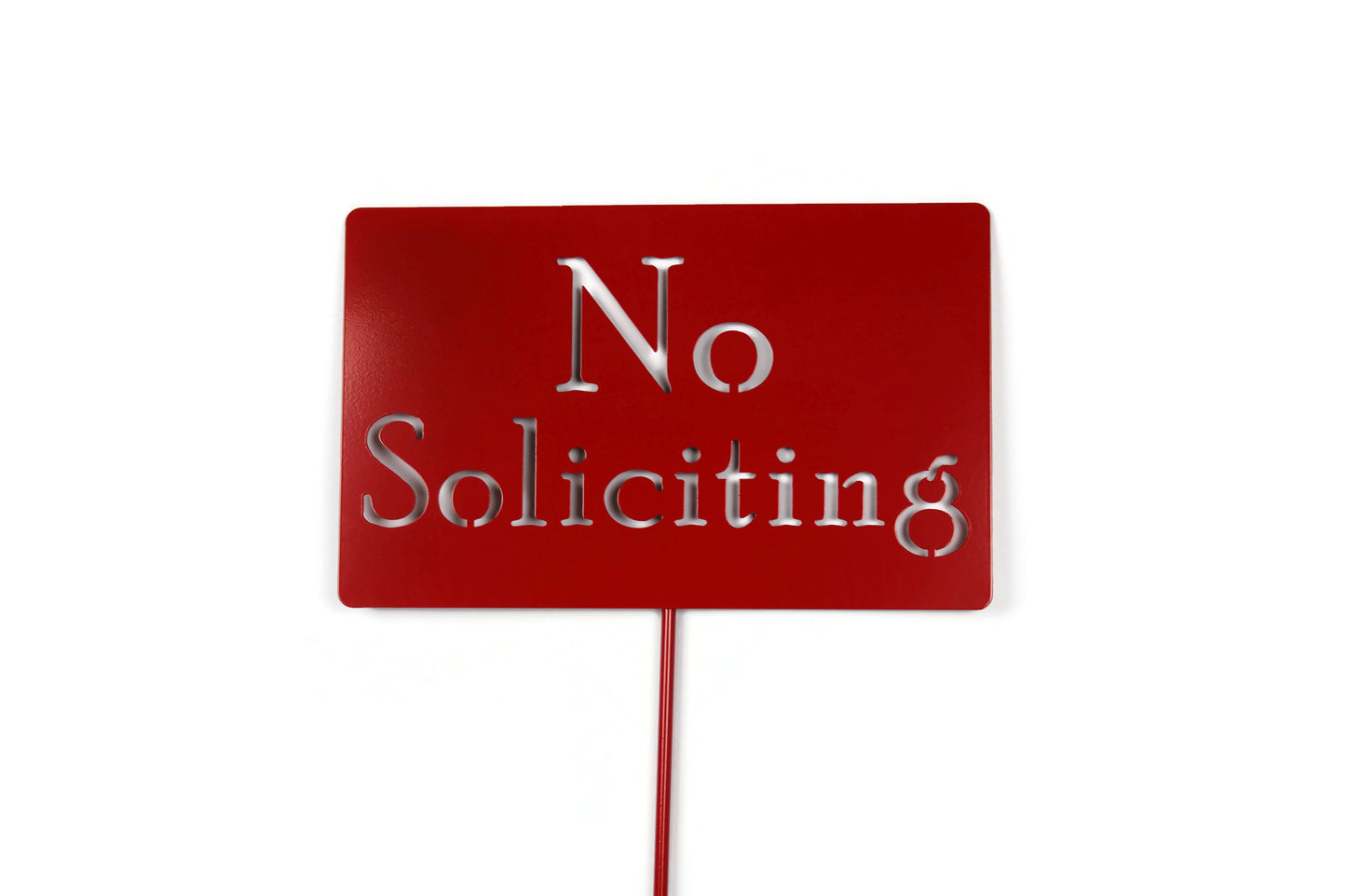 No Soliciting Metal Stake Sign 20 to 48 Inches Tall
