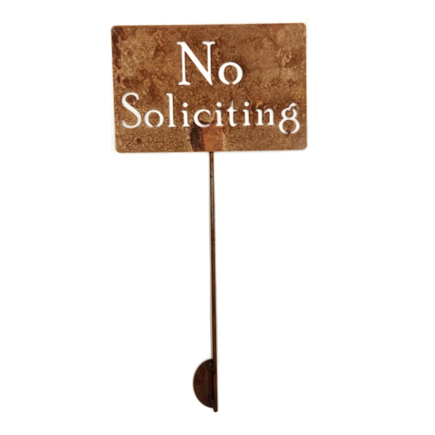 No Soliciting Metal Stake Sign 20 to 48 Inches Tall