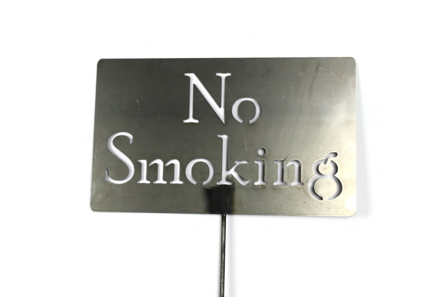 No Smoking Metal Stake Sign 20 to 48 Inches Tall