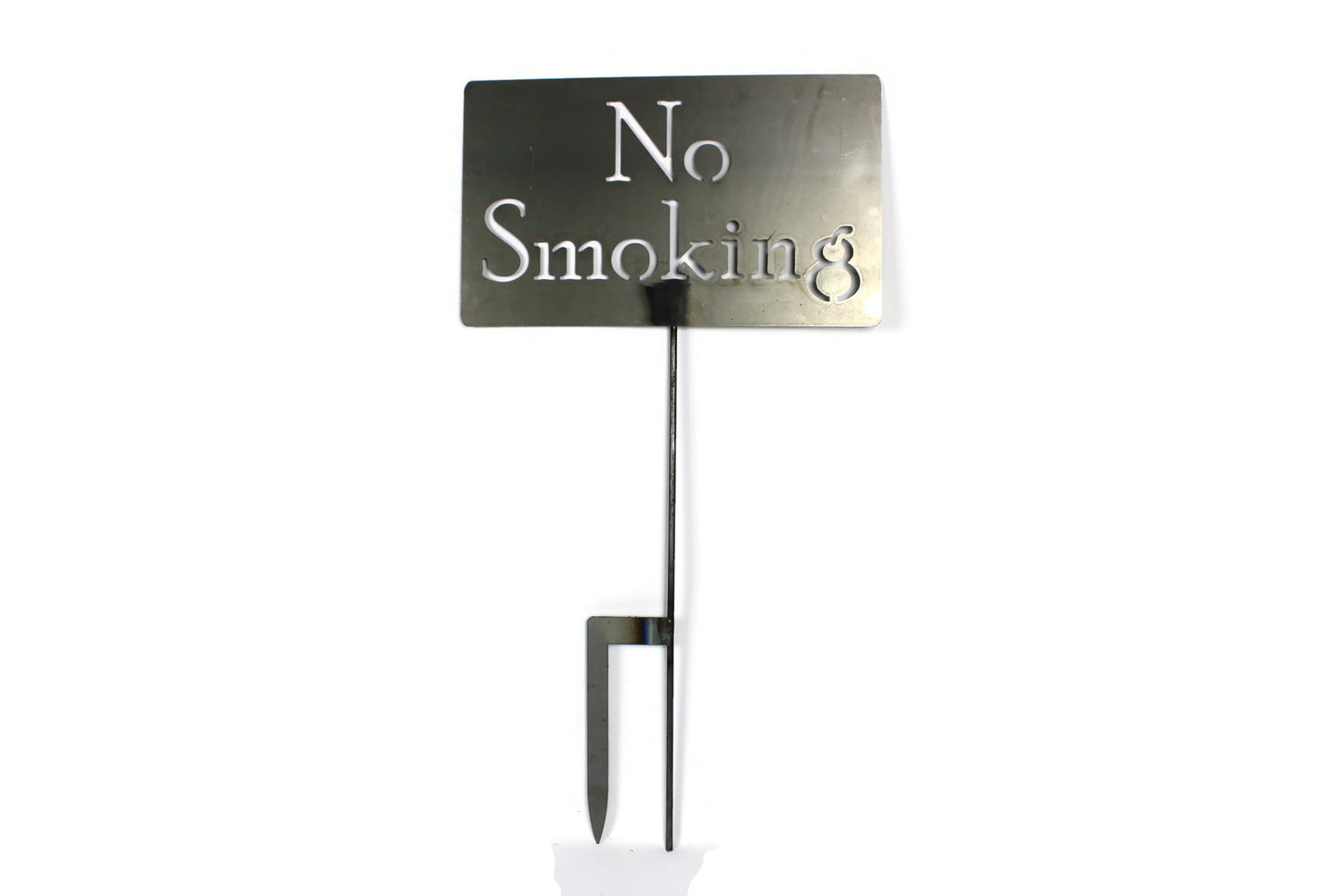 No Smoking Metal Stake Sign 20 to 48 Inches Tall