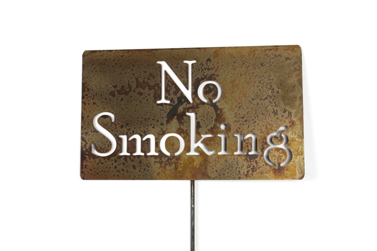 No Smoking Metal Stake Sign 20 to 48 Inches Tall