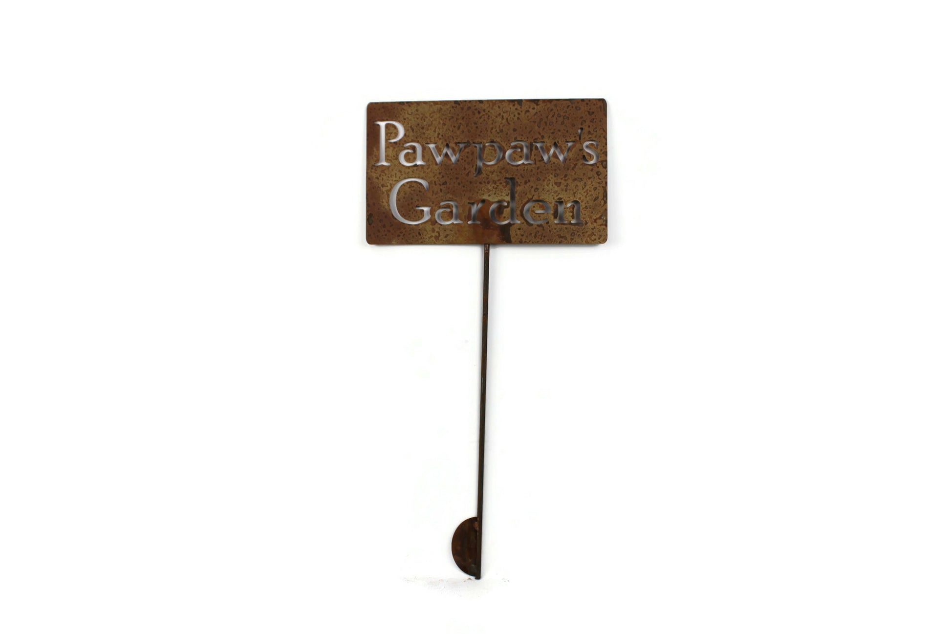 Pawpaw's Garden rusted garden stake