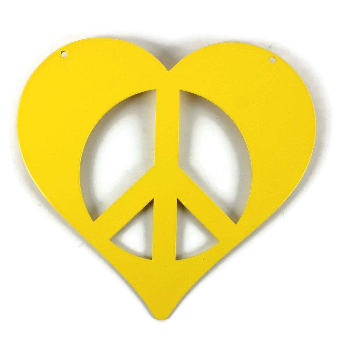 Peace Heart Symbol Metal Wall Art Sign 9 to 18 Inches Wide