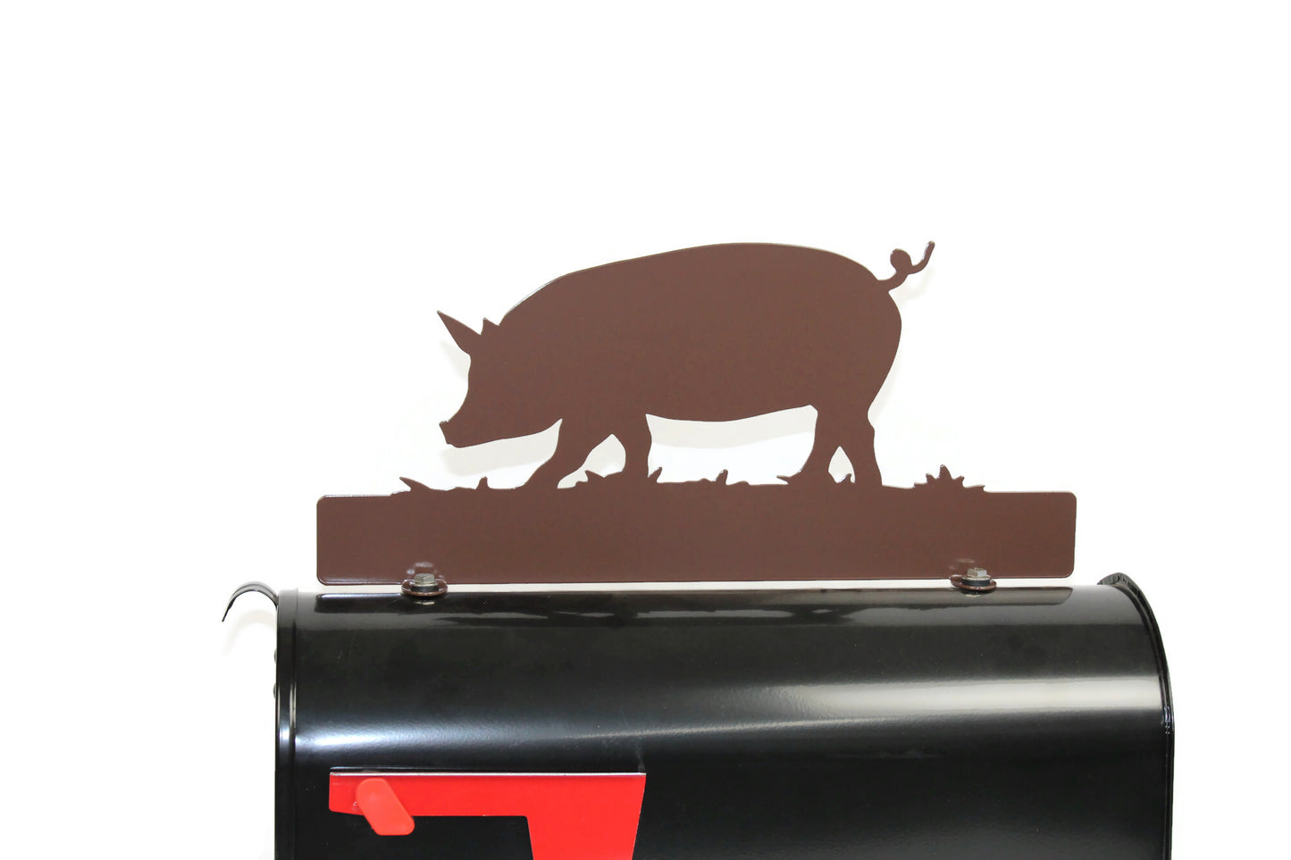 Pig Personalized Metal Mailbox Topper 17 Inches Wide - Does Not Include a Mailbox