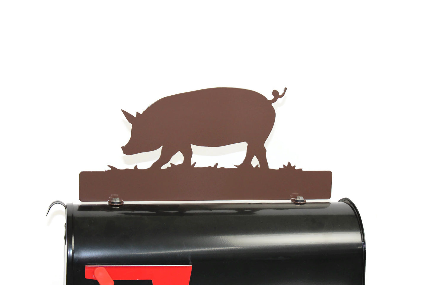 Pig Personalized Metal Mailbox Topper 17 Inches Wide - Does Not Include a Mailbox