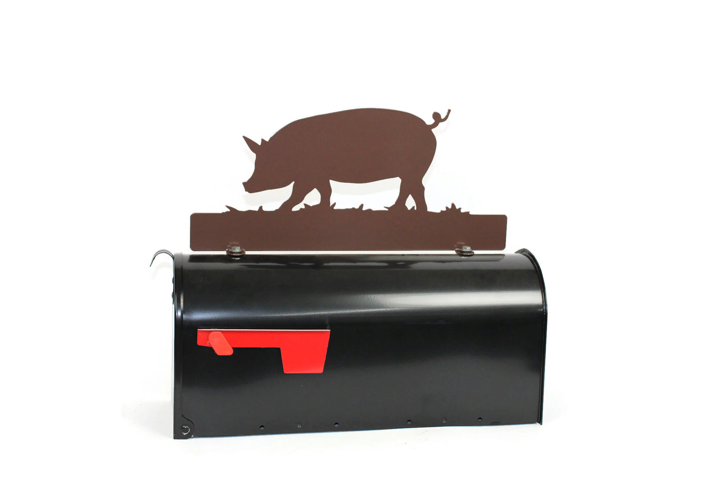 Pig Personalized Metal Mailbox Topper 17 Inches Wide - Does Not Include a Mailbox