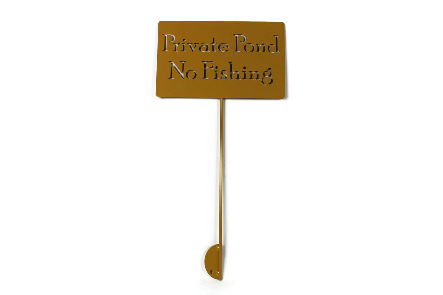 Private Pond No Fishing Metal Marker Stake 20 to 48 Inches Tall