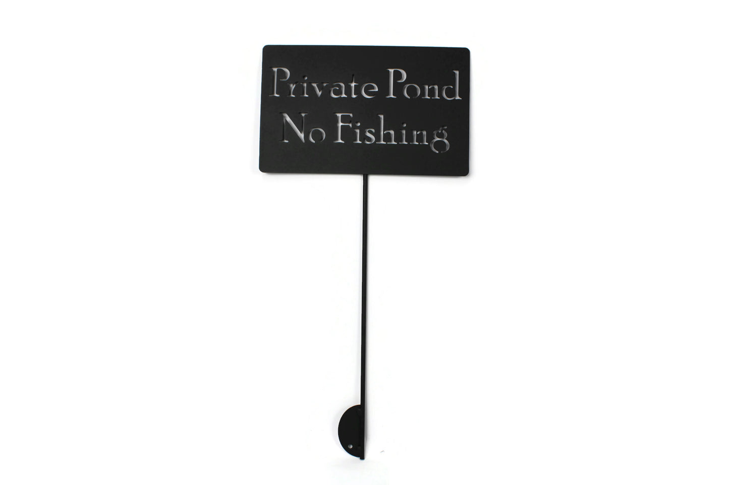 Private Pond No Fishing Metal Marker Stake 20 to 48 Inches Tall