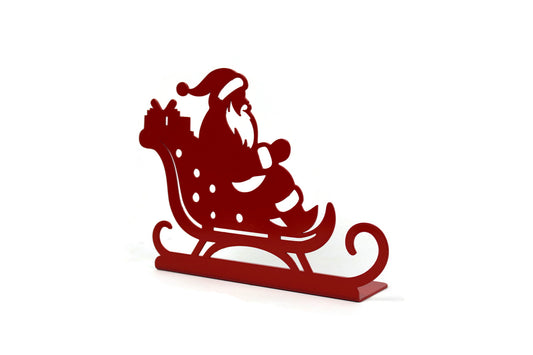 Metal Santa's Sleigh Stand 6.75” Tall