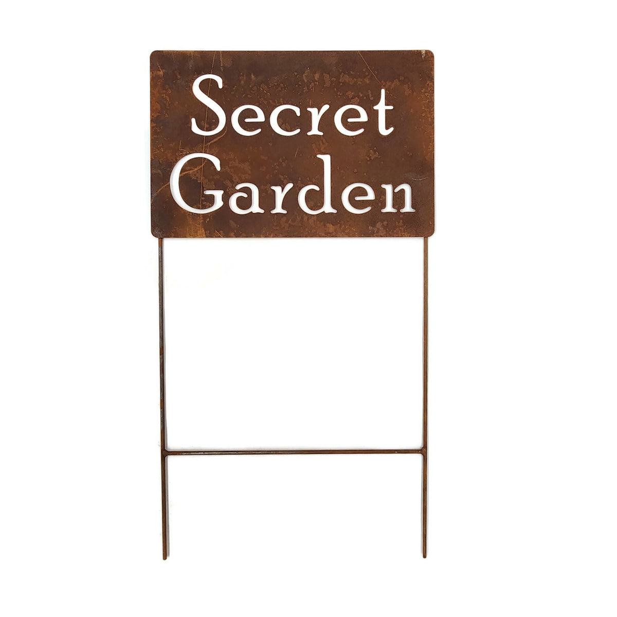 Secret Garden extra large rusty garden stake sign