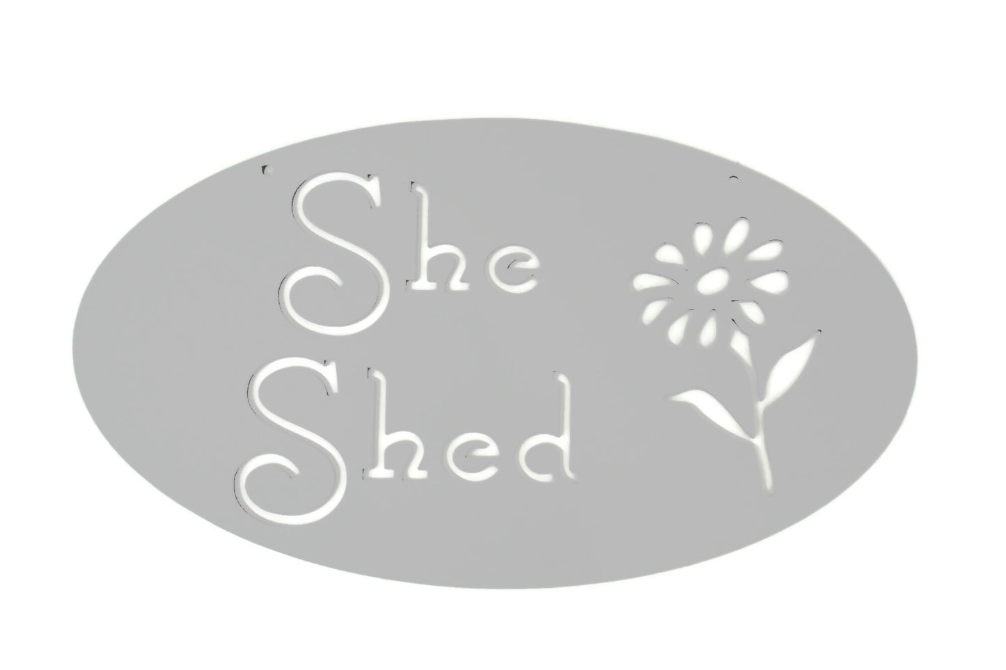 Metal She Shed Garden Sign 18 Inches Wide