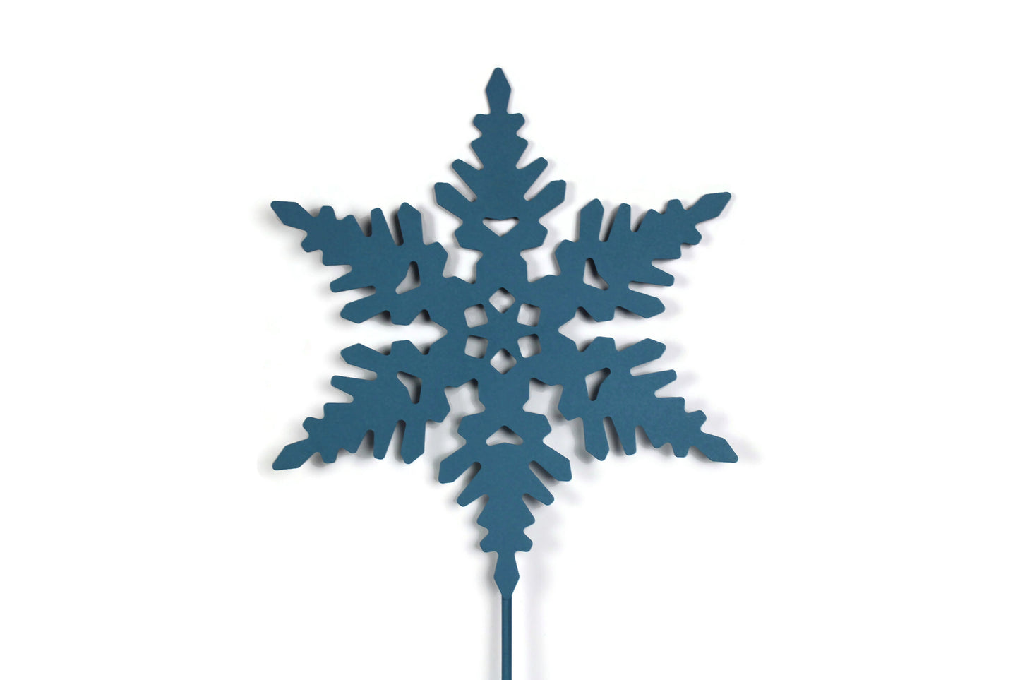 Metal Snowflake Garden Stake 21 to 28 Inches Tall
