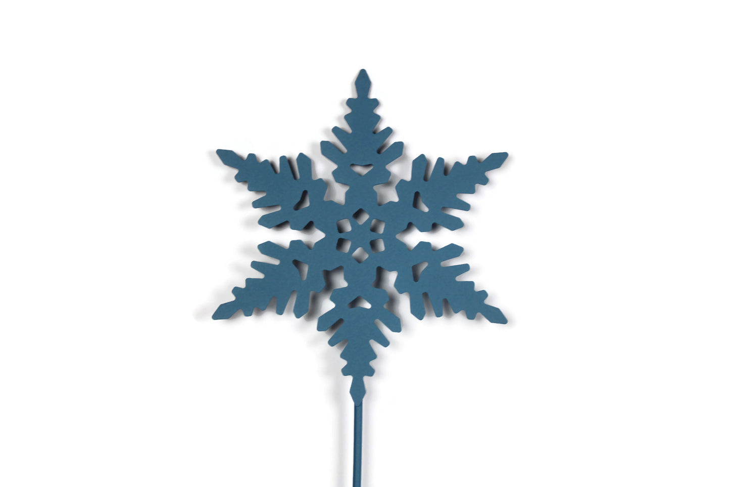 Metal Snowflake Garden Stake 21 to 28 Inches Tall