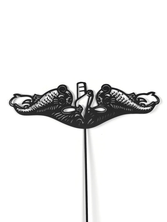 US Navy Submarine Dolphins Metal Yard Stake - Official Licensed Product