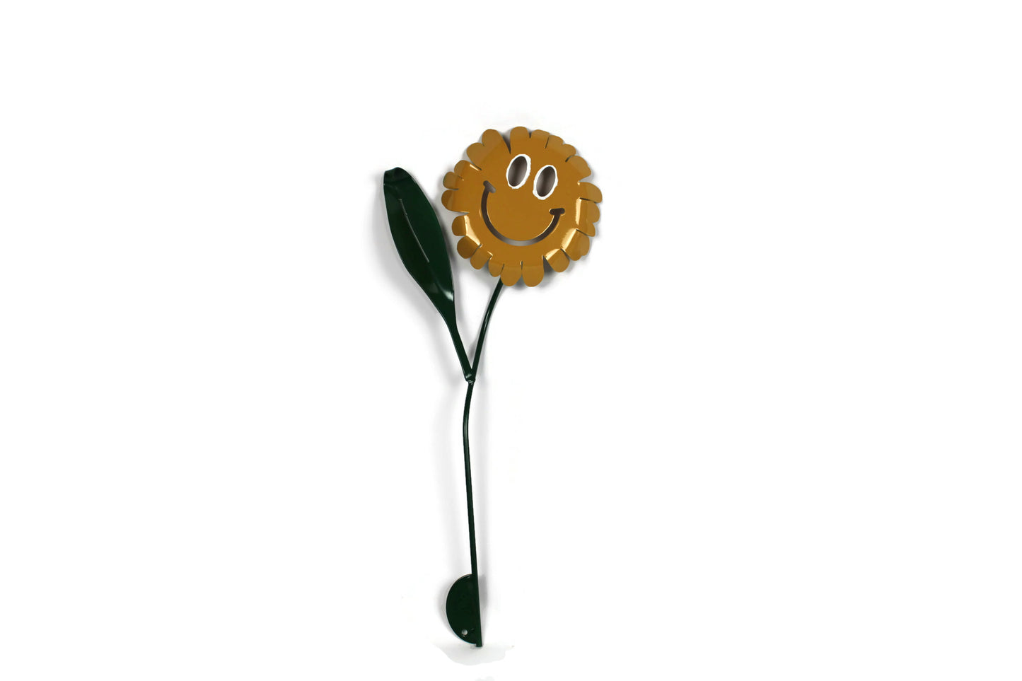 Waving Daisy Smiley Face Metal Garden Stake 20 Inches Tall