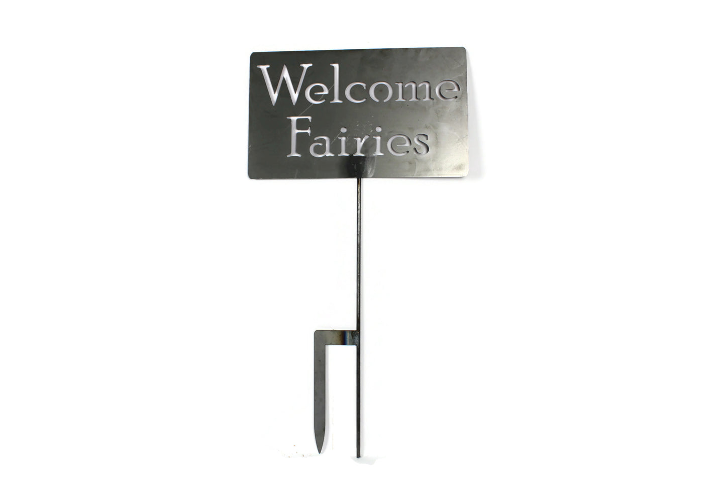 Welcome Fairies Metal Yard Sign 20 to 48 Inches Tall
