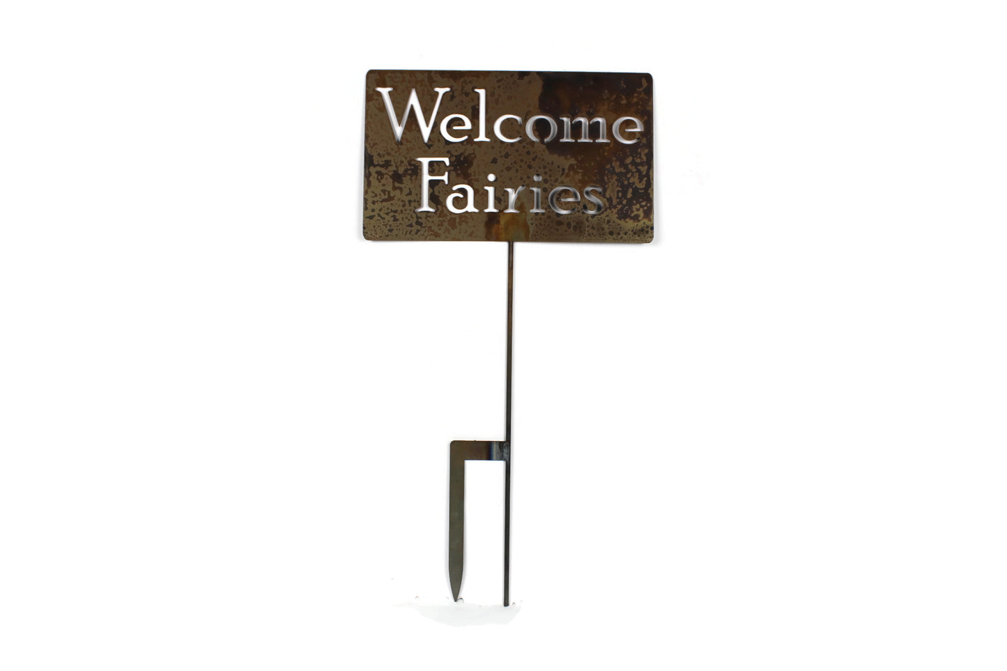 Welcome Fairies Metal Yard Sign 20 to 48 Inches Tall