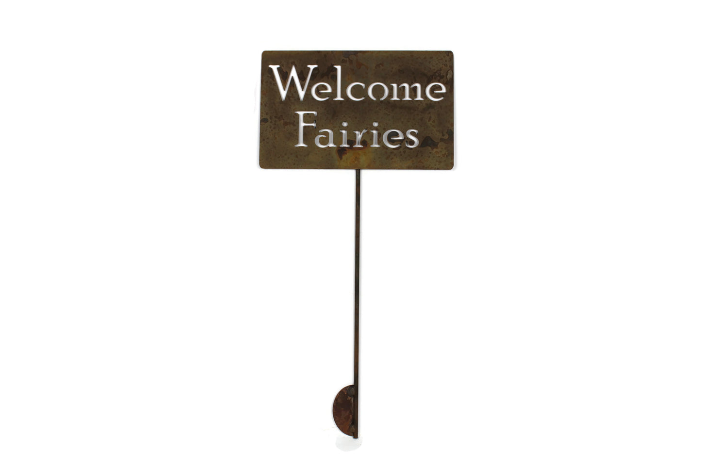 Welcome Fairies Metal Yard Sign 20 to 48 Inches Tall