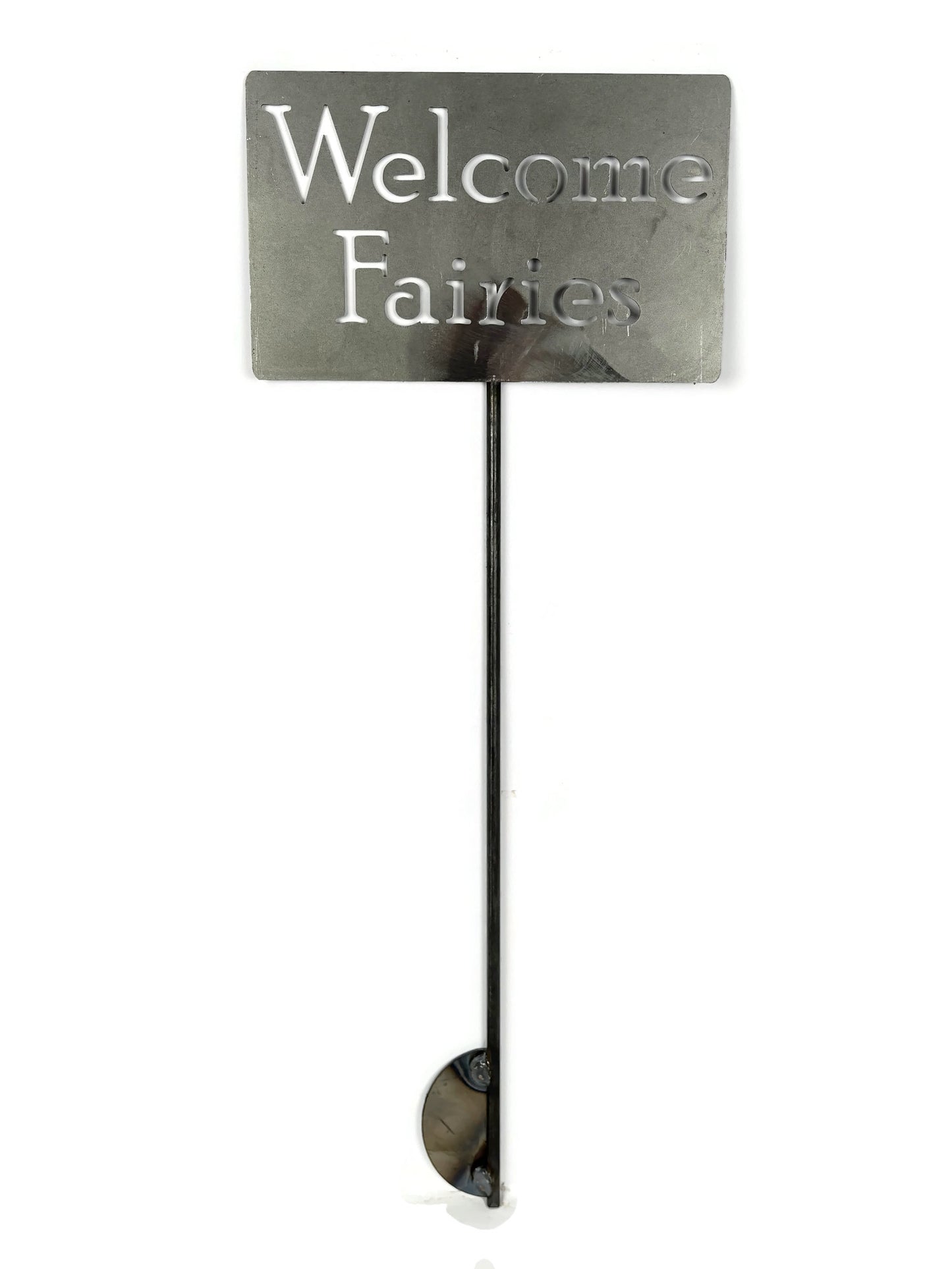 Welcome Fairies Metal Yard Sign 20 to 48 Inches Tall