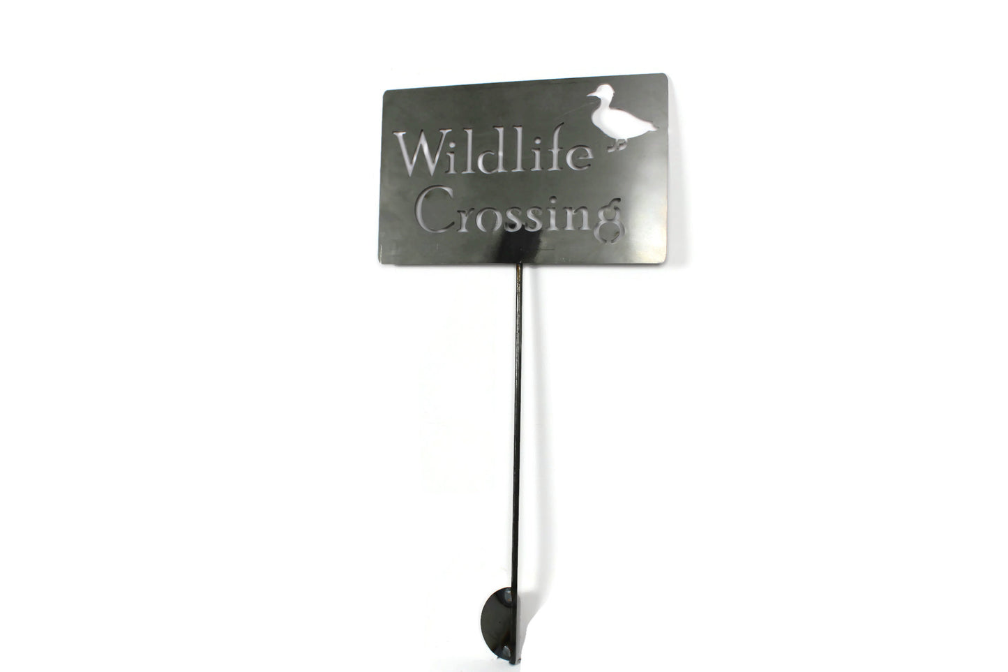 Wildlife Crossing Metal Duck Yard Stake Sign 20 to 48 Inches Tall